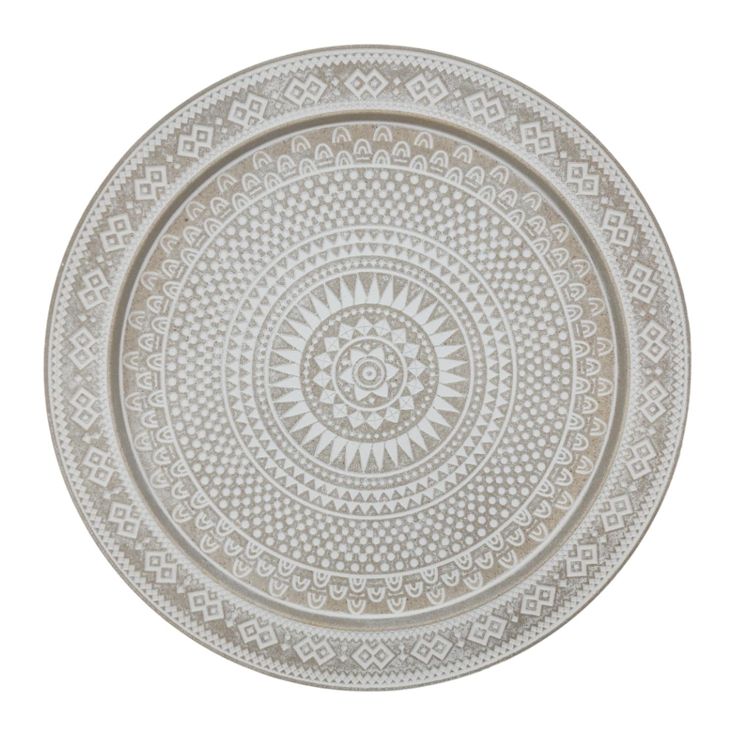 Fliperex - Circulo Decoracion Mandala De Madera Para Pared Casa Terraza Blanco