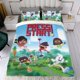 thumbnail image 4 of Presiona Start Conjunto de sábanas temático, trío de piezas, cómodo y amigable con la piel, diseño único, regalo de decoración para el hogar para familiares, amigos y fans,173cm *218cm, 4 of 6