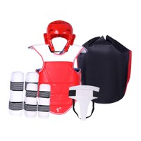 Ioensy - Karate Sparring Gear Set Equipo De Boxeo Engrosado Para Kickboxing Sanda Mma Xl Rojo