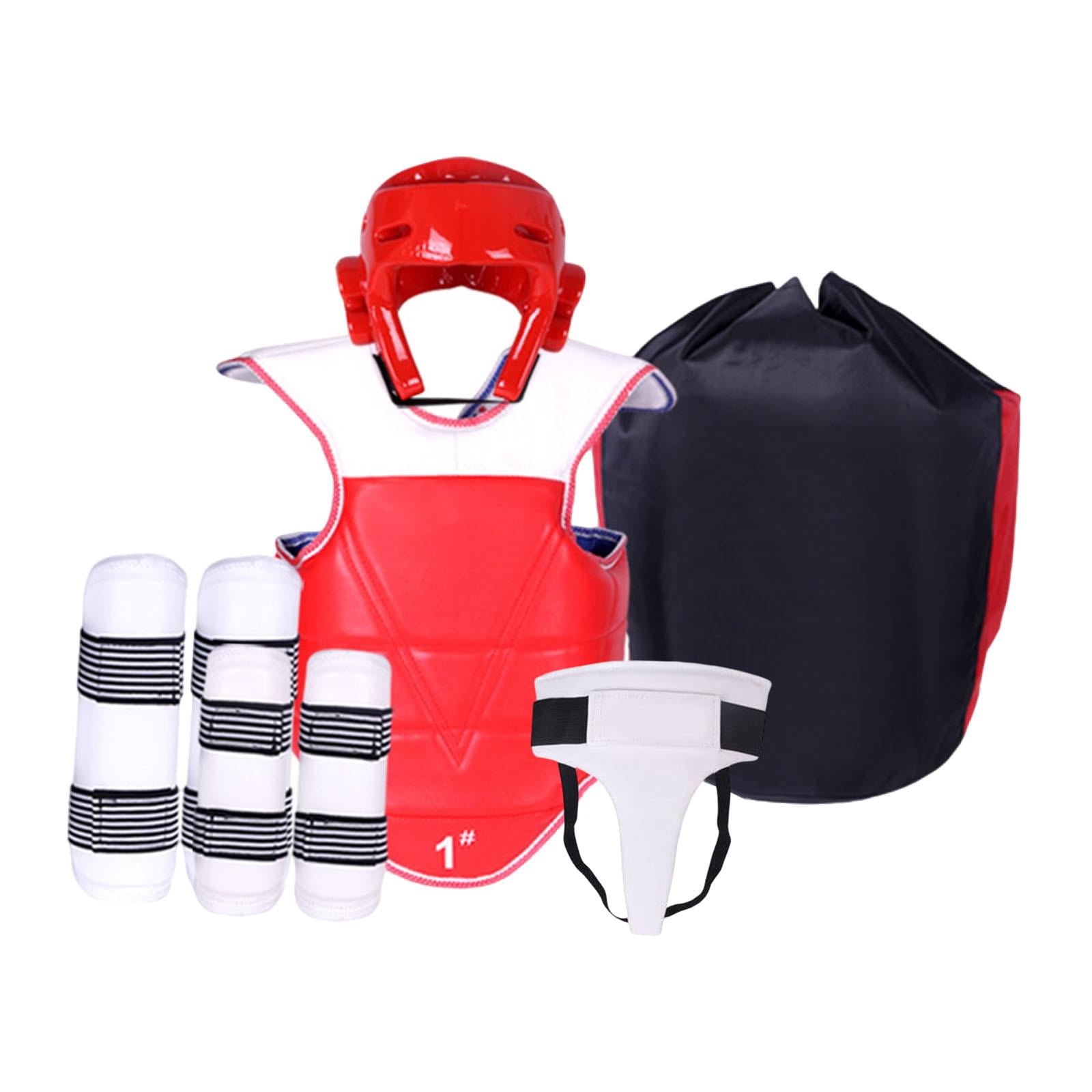 Ioensy - Karate Sparring Gear Set Equipo De Boxeo Engrosado Para Kickboxing Sanda Mma Xl Rojo
