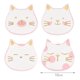 thumbnail image 2 of Set 4 Posavasos Ceramica 4 Piezas Diseño Gato Tierno Animales Blanco, 2 of 3