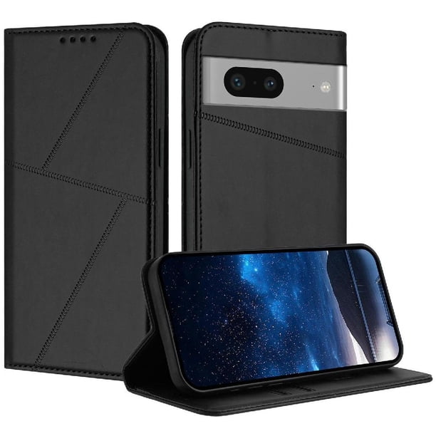 Funda Cartera Magnética para Google Pixel 7A Protección Antichoque con Ranuras Negro