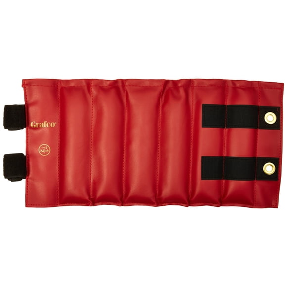 Peso de ejercicio ajustable para muñeca y tobillo, 3,40 kg, color rojo Grafco
