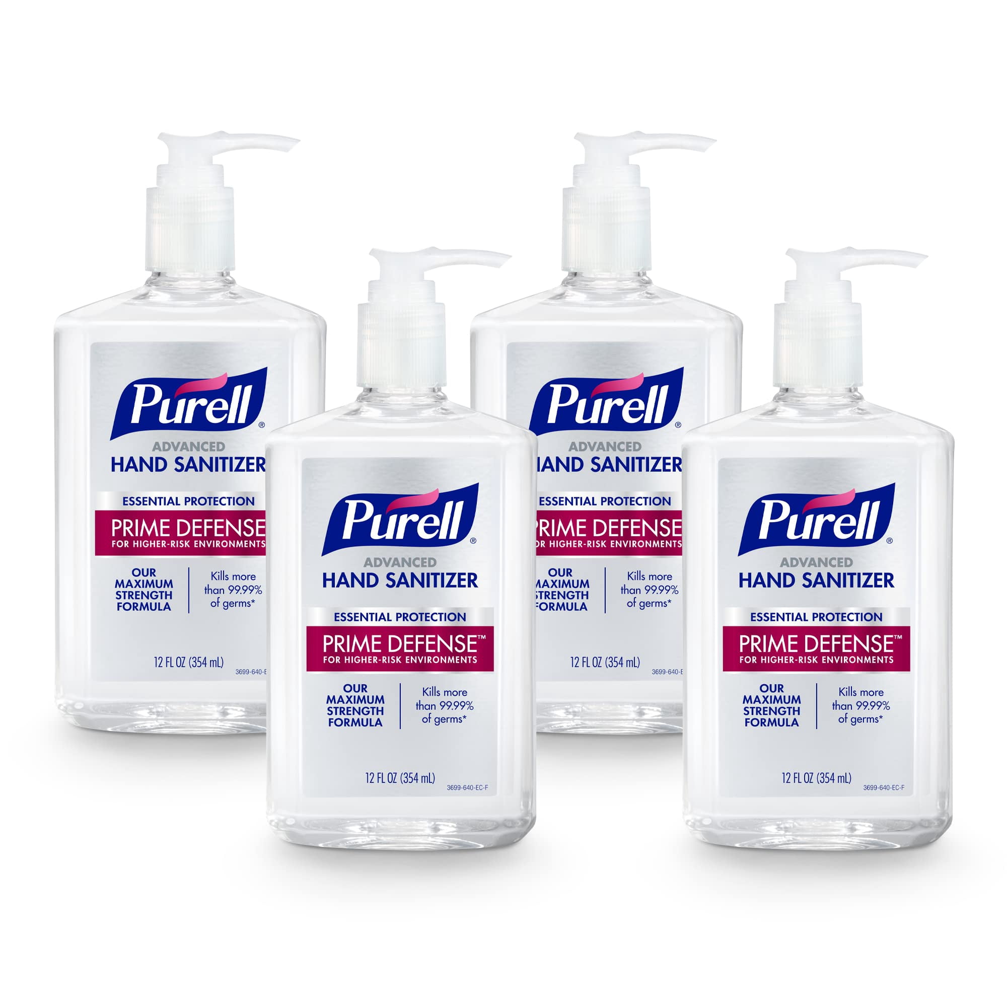 Purell - Desinfectante De Manos Prime Defense 355 Ml (paquete De 4)