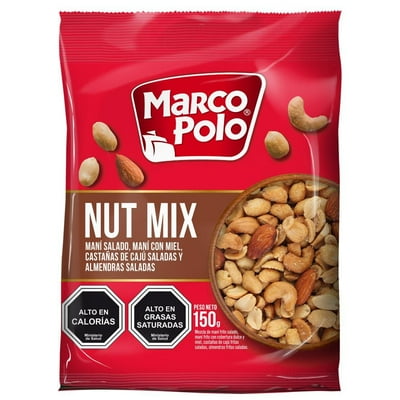 Nut Mix Maní, Castañas De Cajú, Almendras 150 G Marco Polo