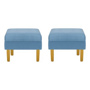 Bodevir - Set Pouf Sky 1C Felpa 01 Azul Petroleo