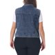thumbnail image 3 of Chaleco de mezclilla sin mangas con cremallera y botones para mujer de talla grande Agnes Orinda 2X Azul lavado nieve, 3 of 6