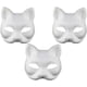 thumbnail image 1 of máscaras de gato DIY de papel blanco, máscara de rostro pintada a mano en blanco para disfraz de mascarada de Halloween, accesorio de cosplay, 1 of 7