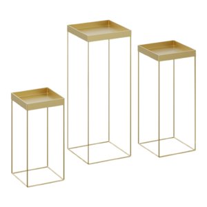 Bothyi - 3 Soportes Para Cupcakes, Decoración Para Mesa De Cocina, Encimera, Color Dorado