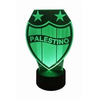 Lampara Ilusion 3D Palestino De 7 Colores, Base Touch
