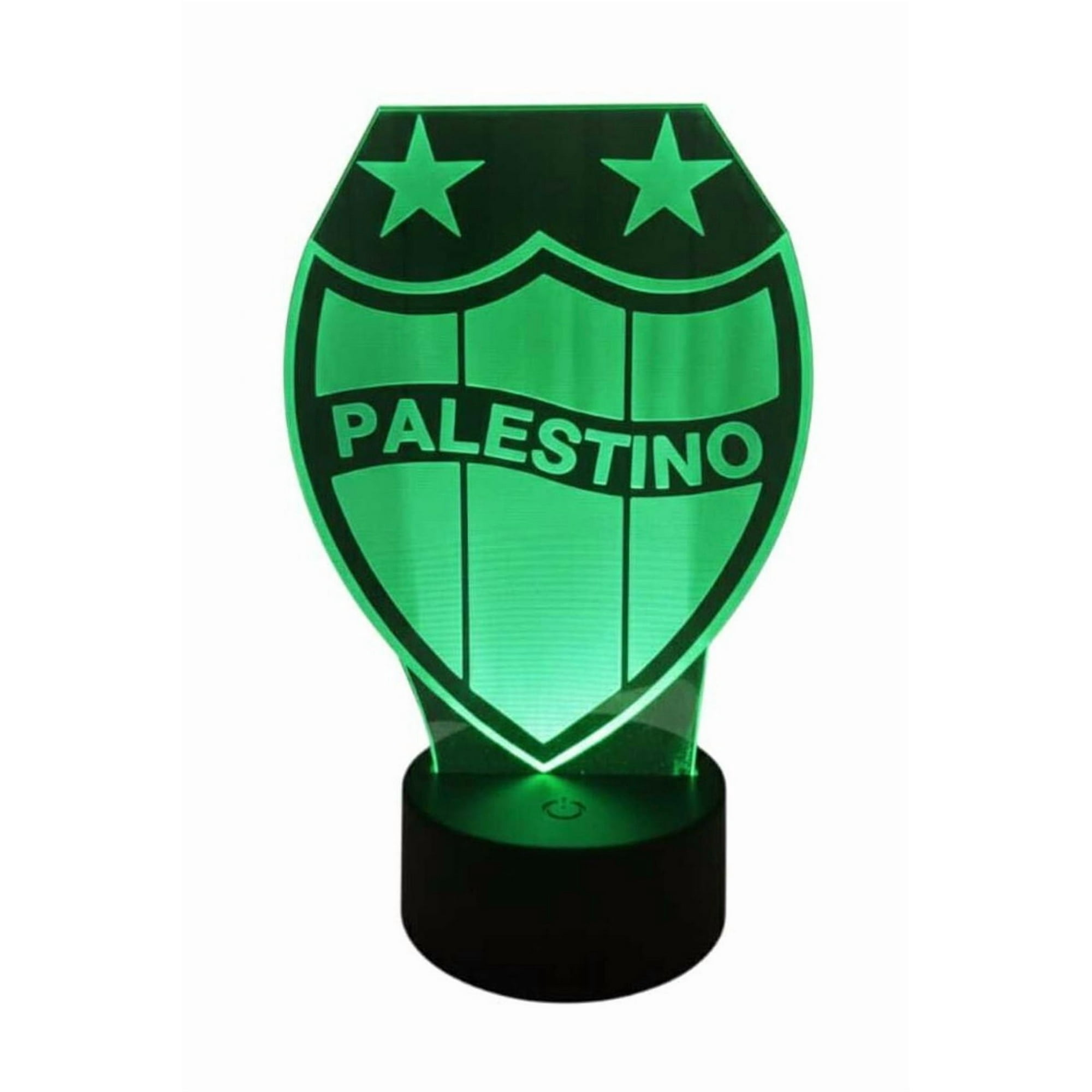 Lampara Ilusion 3d Palestino De 7 Colores, Base Touch