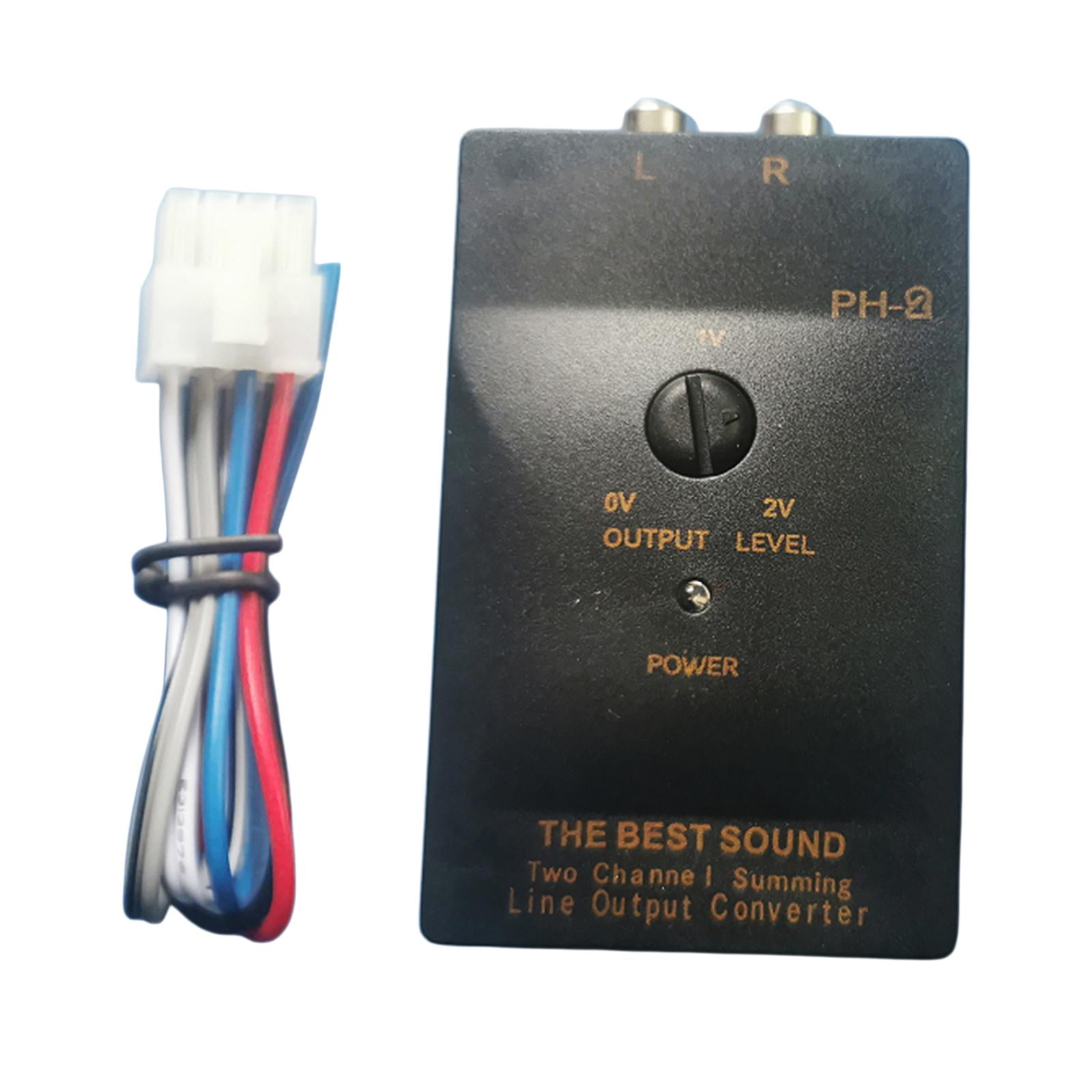 Bothyi - Adaptador Convertidor De Salida De Nivel Alto A Bajo De Altavoz Rca De Audio De Pieza De Coche 50w 1a