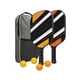 thumbnail image 2 of Raquetas De Paletas De Pickleball De 2 Piezas Con Bolas De Pickleball De 4 Piezas Y Bolsa De Transporte Negra, 2 of 3