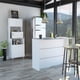 thumbnail image 2 of Mueble De Cocina Kitchen + Barra Auxiliar Cemento / Blanco, 2 of 8