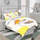 thumbnail image 1 of 3pcs Xia Mu'S Friend Account Cat Theme Gourd Play Spring Theme Print Three Piece Bedding Set Soft Quilt Cover And Two Pillowcases, 1 of 5