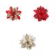 thumbnail image 3 of 3x Poinsettia Adorno De Decoración Flor Artificial Para Ratán Navide?o, 3 of 3