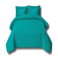 Alonso - Cubrecama 9 Piezas 2 Plazas Quilt Mas Sabanas Mas Cortina De Tela