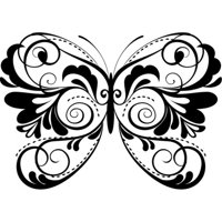 Rienda Libre Graphics - Decomural Floral Butterfly Butterflies Ws-17965