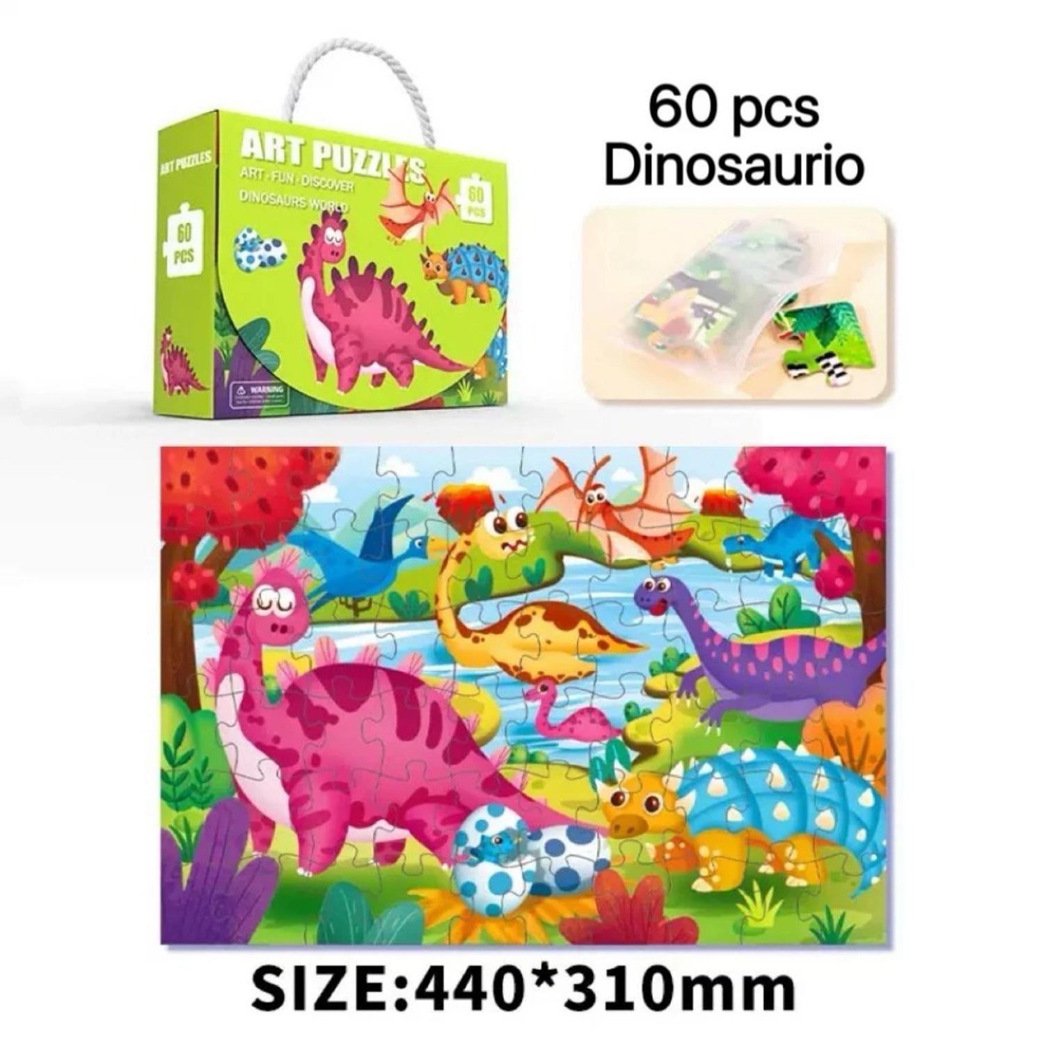 Genérico - Puzzle 60 Piezas Dinosaurio