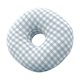 thumbnail image 5 of Almohada Para Piercing De Oreja En Forma De O Con Un Agujero Suave Para Personas Que Duermen De Lado Relajación Azul A Cuadros, 5 of 5