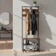 thumbnail image 2 of Mueble De Recibidor Con Perchero Y Zapatero Integrado Marrón, 2 of 3