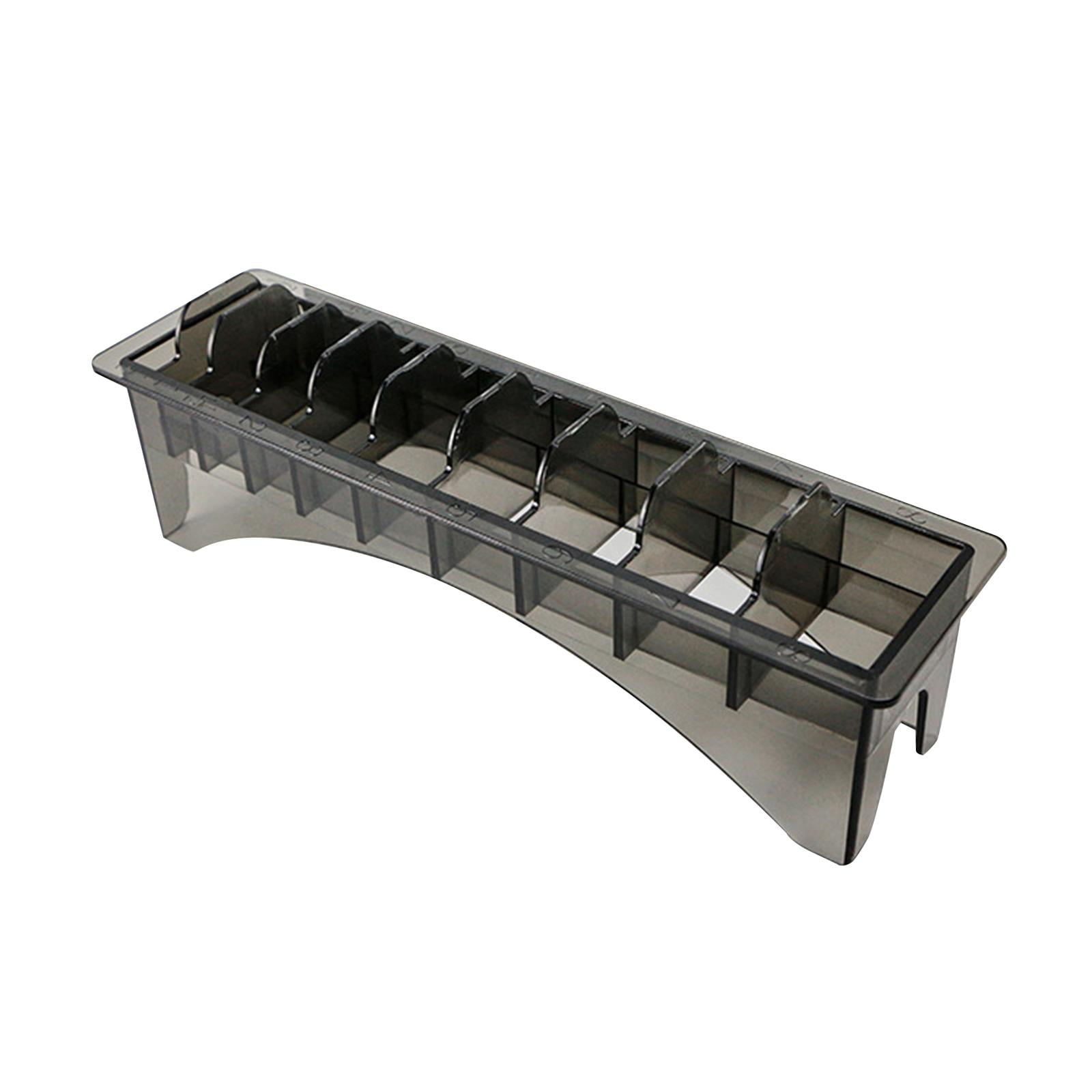 Magideal - Estuche De Almacenamiento De Peine Guía, Caja De Almacenamiento De Peine Con Límite De 10 Rejillas, Suministros De Accesorios, Soporte Rectangular Pp, , Negro Transparente