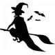 thumbnail image 1 of Decomural Witch, Bat, Broomstick Halloween WS-17802, 1 of 2