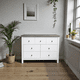 thumbnail image 1 of Cómoda "Canelo" 7 Cajones Estilo Farmhouse Chic en Madera - Blanco - 120x40x80 cm, 1 of 3