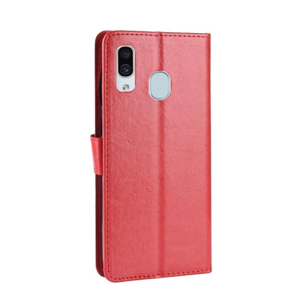 Funda tipo libro para Samsung Galaxy A40, cartera todo‑en‑uno, funda multifuncional con tarjetero y correa de muñeca desmontable