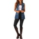 thumbnail image 2 of INSPIRE CHIC Chaleco de Mezclilla para Mujer sin Mangas con Botones de Largo Medio Casual Chaleco de Jean Azul Oscuro L, 2 of 6