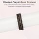 thumbnail image 4 of Brazalete de cuentas de oración Uxcell, 6mm de diámetro 108 cuentas de madera natural Mala pulseras enlace muñeca con bolsa para hombres y mujeres artesanías elásticas, color ámbar madera, 4 of 6