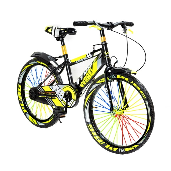 Bicicleta Niño Infantil Montain Bike Mtb Con Ruedas Aro 20 Amarilla
