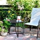 thumbnail image 2 of Mesa auxiliar pequeña para patio exterior juserox, metal negro, 2 of 7