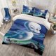 thumbnail image 1 of 3pcs Casper Night Old House Scene Printed Bedding Set Includes a Duvet Cover And Two Pillowcases, 1 of 1