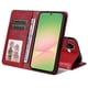 thumbnail image 5 of Funda Billetera para Samsung Galaxy A57 con Porta Tarjetas y Soporte Ajustable Rojo, 5 of 5