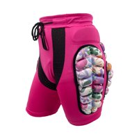 Ioensy - Pantalones Cortos Acolchados Para Niños Equipo De Protección De Patinaje Eva Para Andar En Monopatín Esquí Al Aire Libre Rosa L