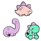 thumbnail image 4 of 3 piezas divertidos broches de dinosaurio pines esmaltados insignias de dibujos animados de moda broche de animales para sombreros accesorio ropa bols, 4 of 5