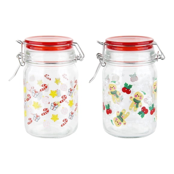 Canister con tapa diseño navidad 1u, surtido
