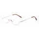 thumbnail image 1 of Lentes de Lectura Unisex The Lynwood Semi Montura Media Luna 3.00 Dorado, 1 of 5