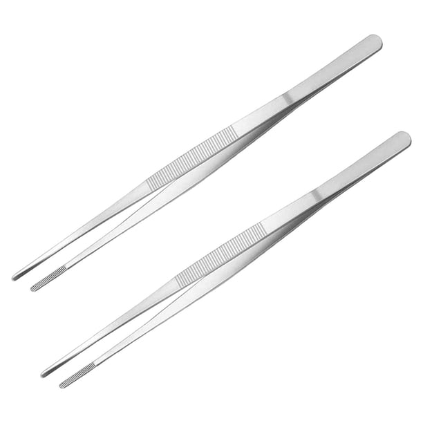 2x pinzas para alimentos de acero inoxidable, pinzas multifuncionales para cocinar alimentos, pinzas para servir alimentos, pinzas para asar, pinzas