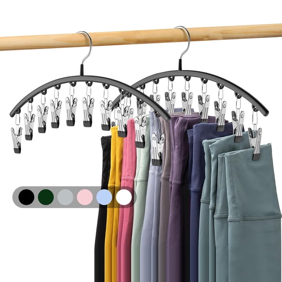 Organizador De Leggings Con 10 Clips Para 20 Personas Color Negro
