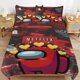 thumbnail image 2 of 3 Piece Bedding SetAmong Us RedComforter Set for Kids Boys Teen Tween 3D Lightweight Microfiber Bedding Sets, 2 of 5