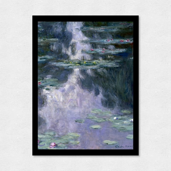Cuadro Decorativo 35x45 Paisaje Nenúfares Lila Monet