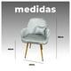 thumbnail image 5 of Butaca Poltrona Sofí de Terciopelo Con Patas de Metal, 5 of 5