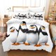 thumbnail image 1 of v1740 Bed Sheets Cartoon Madagascar Penguin Bedding Set Boys Girls Twin Queen Size Duvet Cover Pillowcase Bed Kids Adult Home Textileextile 3-Piece Bedding Set (1 Duvet Cover + 2 Pillow Shams) Bed She, 1 of 5