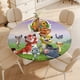 thumbnail image 4 of Leo y Tig-theme Fitted Round Tablecloths Elastic Edged Table Covers Waterproof Table Cloth for Kitchen Holiday Party Tables Decor 150cm, 4 of 6