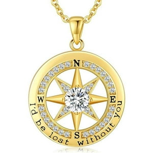 Collar Heshpaws Compass Necklace Mujer