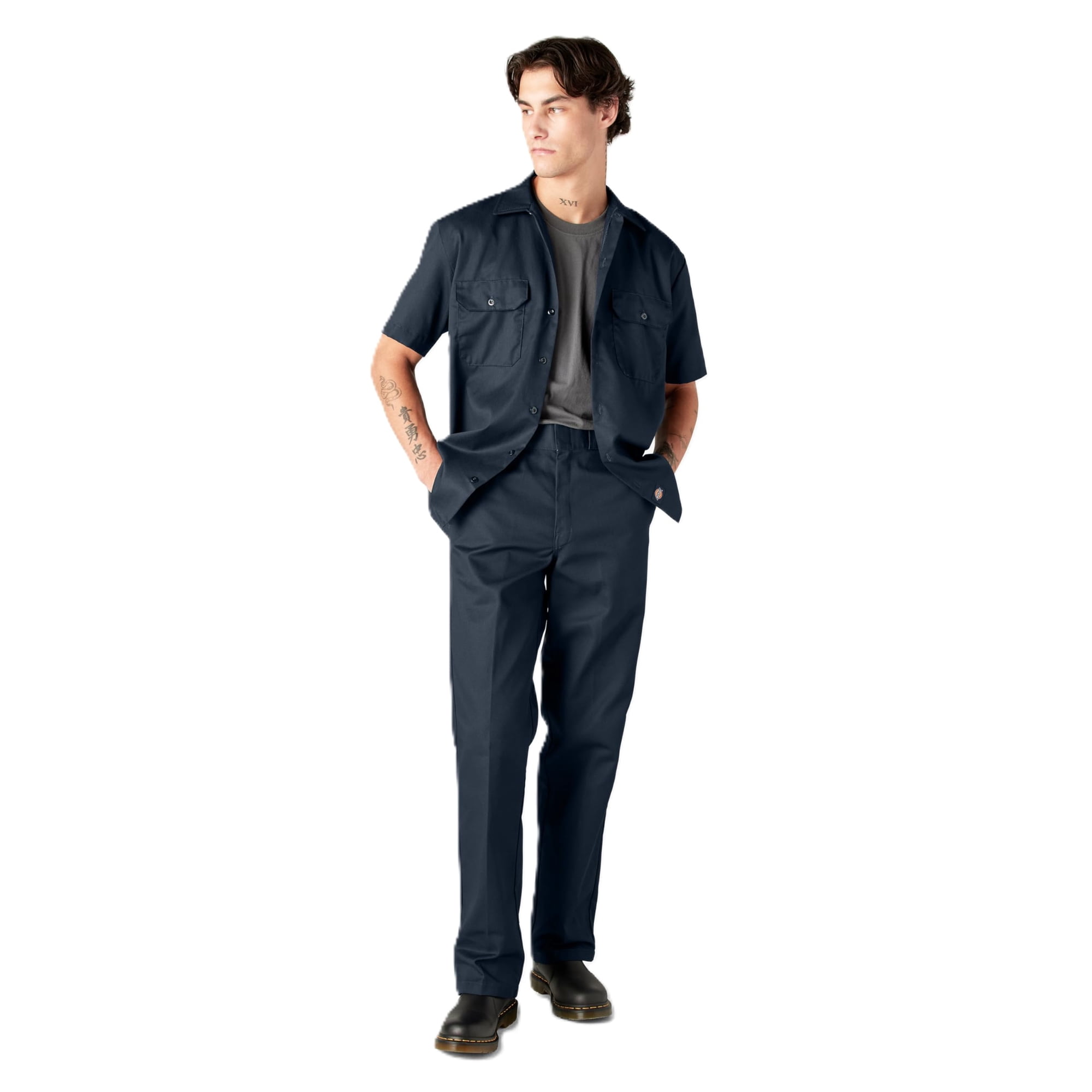 Camisa De Trabajo Dickies De Manga Corta Azul Marino Oscuro 4x