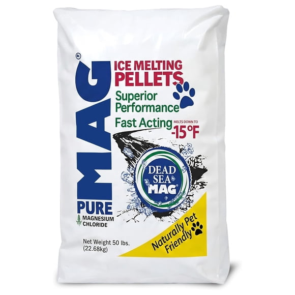 Pellets para derretir hielo Snow Joe Dead Sea, cloruro de magnesio, 22,68 kg