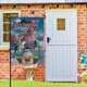 thumbnail image 2 of Motel Transilvania-bandera de jardín temática. Regalo perfecto para fans, amigos y familiares, ideal para actividades al aire libre y decoración de fiestas.28CM*45CM, 2 of 5